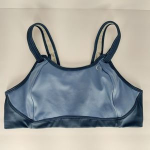 Brooks Fiona Moving Comfort Sports Bra Blue W/Adjustable Straps Sz 38C